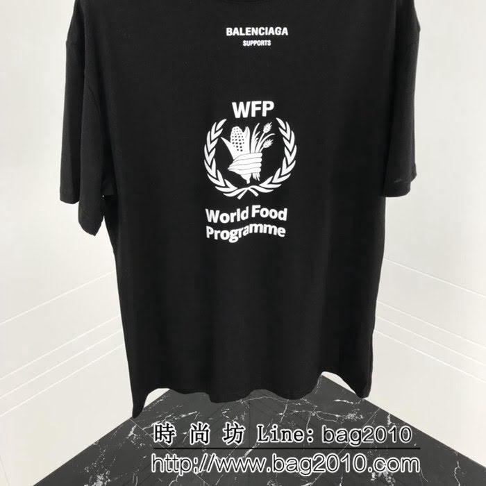 BALENCIAGA巴黎世家 世界糧食計畫署T恤 原版定制發泡印花技術 定制原版面料 情侶款 ydi2462
